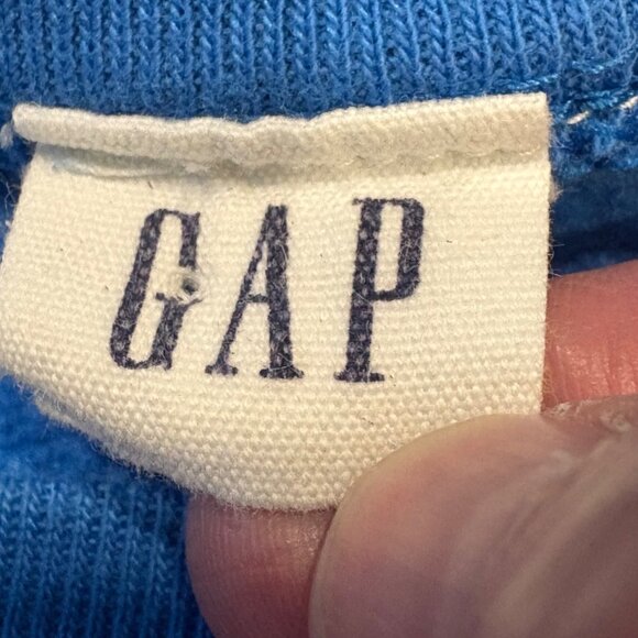 Vintage Gap Blue Women’s Med Sweatshirt Pink Logo Soellout Sportswear Lounge - Picture 2 of 9
